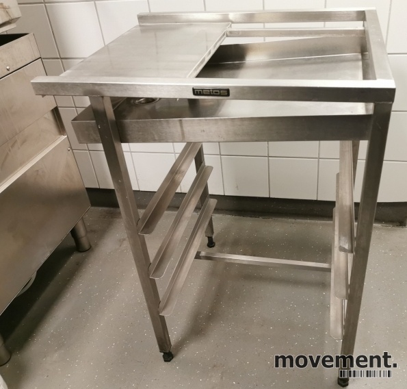 Solgt!Sidebenk fra Metos i rustfritt stål - 5 / 6