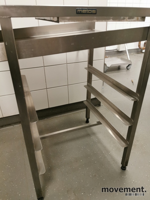 Solgt!Sidebenk fra Metos i rustfritt stål - 6 / 6