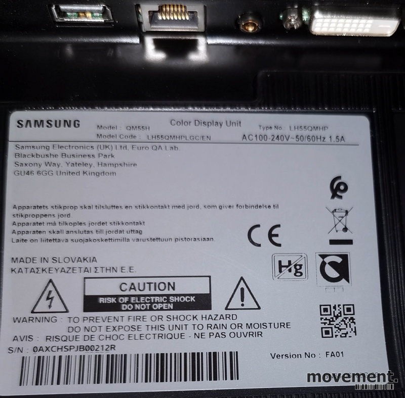 Solgt!Samsung QM55H, LED 55toms Public - 2 / 3