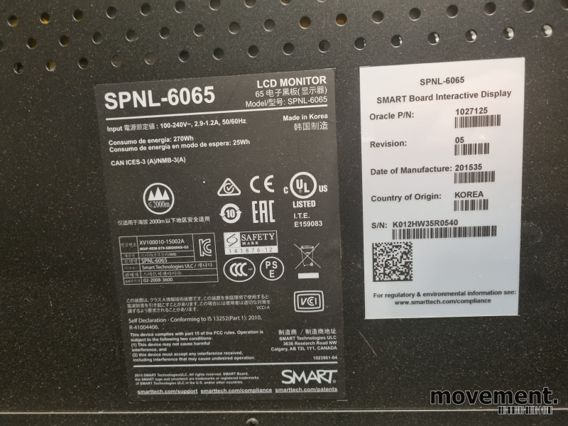 Solgt!SmartBoard med 65toms 3840x2160 - 6 / 10