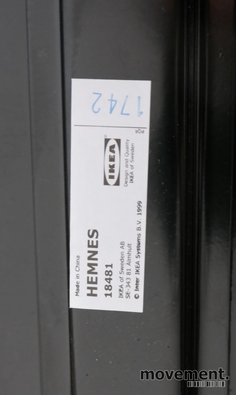 Solgt!IKEA Hemnes stumtjener i sort, 186 - 4 / 4