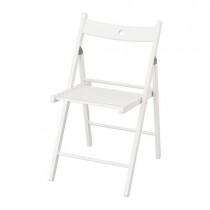 Klappstol i hvit fra IKEA, modell Terje, pent brukt