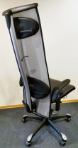 Håg H09 Inspiration 9230 i sort skinn / mesh, eksklusiv kontorstol, 2017-modell