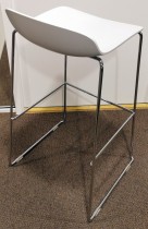 Duba B8 Molo barkrakk / barstol i hvitt / krom, design: Norway Says, sittehøyde 80cm, pent brukt