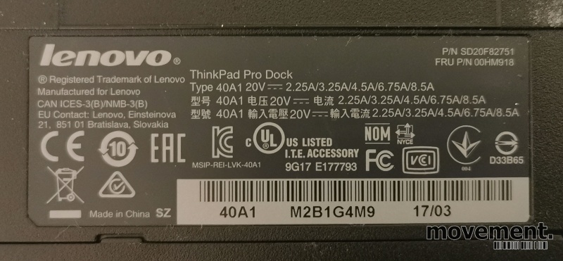Solgt!Docking til Lenovo Thinkpad bærbar - 4 / 4