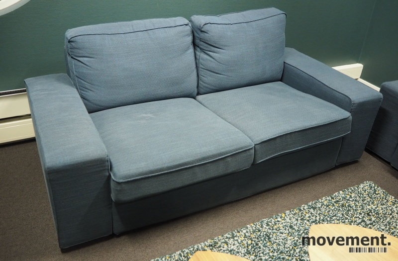 Solgt!IKEA Kivik sofa, 2 seter i blått - 1 / 2