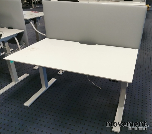 Elektrisk hevsenk skrivebord, hvit - 2 / 5