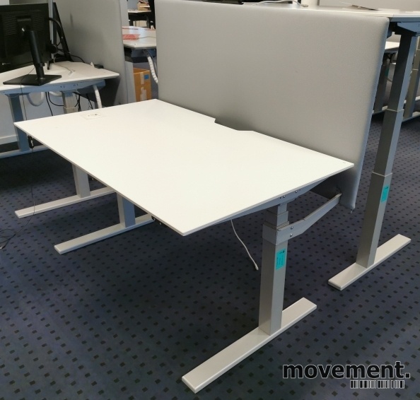 Elektrisk hevsenk skrivebord, hvit - 3 / 5