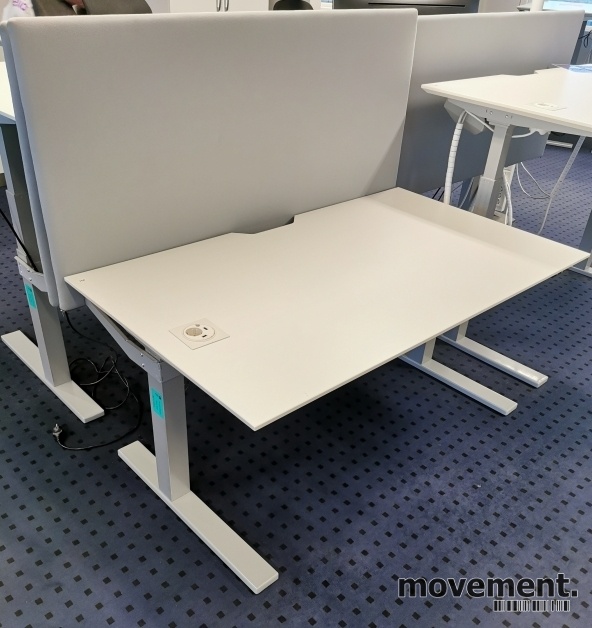 Elektrisk hevsenk skrivebord, hvit - 4 / 5