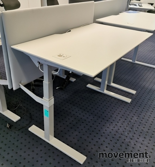 Elektrisk hevsenk skrivebord, hvit - 1 / 5