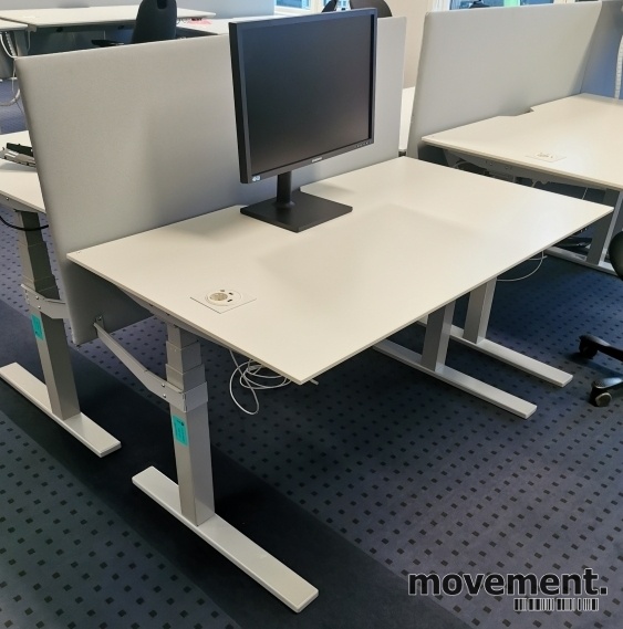 Elektrisk hevsenk skrivebord, hvit - 5 / 5