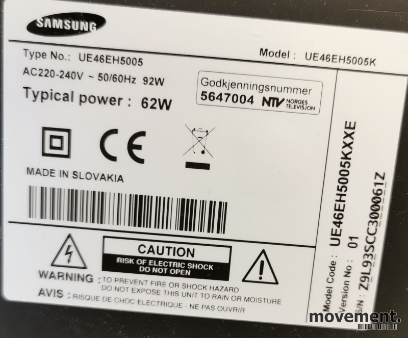 Solgt!Flatskjerms-TV: Samsung 46toms LED - 2 / 2