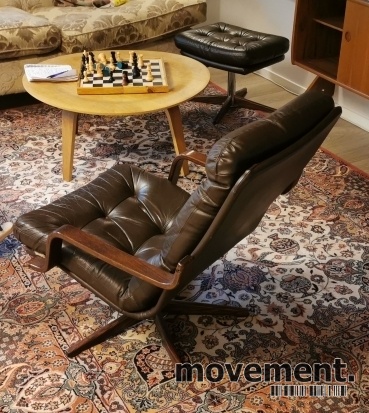 Solgt!Retro / vintage lenestol i brunt - 5 / 5