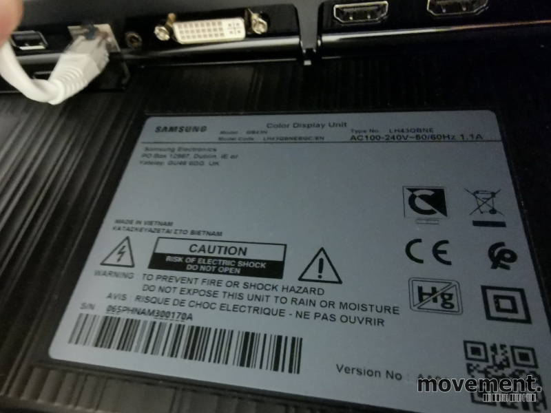 Solgt!Flatskjerm til PC: Samsung QB43N - 2 / 2