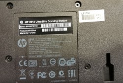 HP 2013 Ultraslim Docking Station, D9Y32AA, 2xDP/4xUSB3.0/LAN, m/ lader, pent brukt