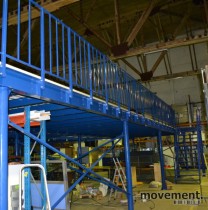 Lager-messanin, 288kvm / 18x16 meter, 2,6m høyde, 300kg/m2, pent brukt 2011-modell, Fornebu