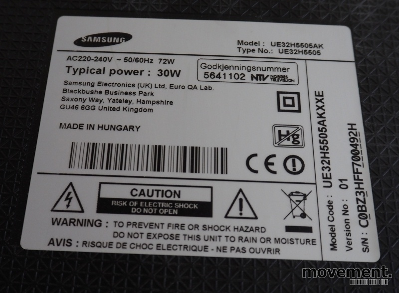 Solgt!Samsung 32toms LED-TV UE32H5505AK, - 3 / 3