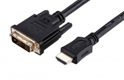 Skjermkabel: HDMI A han - DVI-D han, 2 m, DVI til HDMI , NY