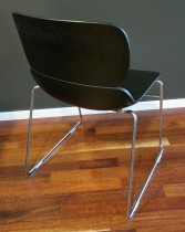 Konferansestol / besøksstol i sort / krom, Molo fra Duba B8, Design: Norway Says, pent brukt