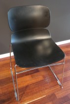 Konferansestol / besøksstol i sort / krom, Molo fra Duba B8, Design: Norway Says, pent brukt