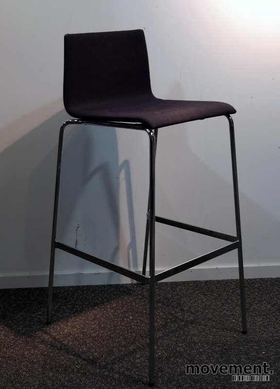 Solgt!Barkrakk / barstol i sort stoff / - 1 / 3