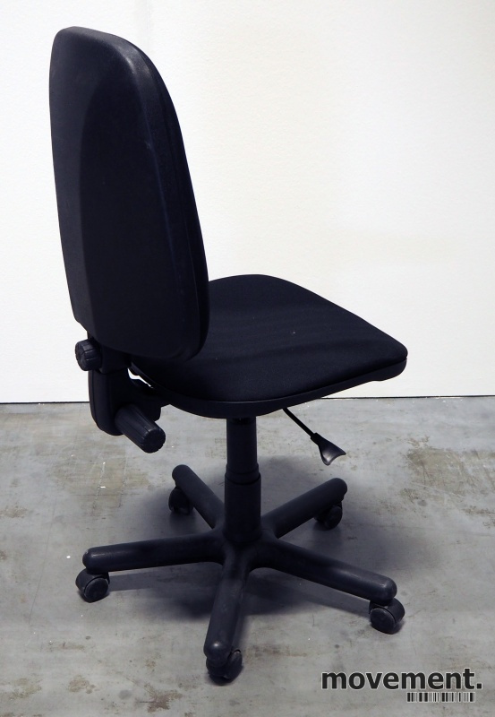 Solgt!Enkel kontorstol i sort, pent brukt - 2 / 2