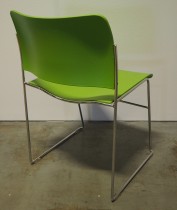 Howe 40/4 konferansestol / stablestol grønn / krom, brukt