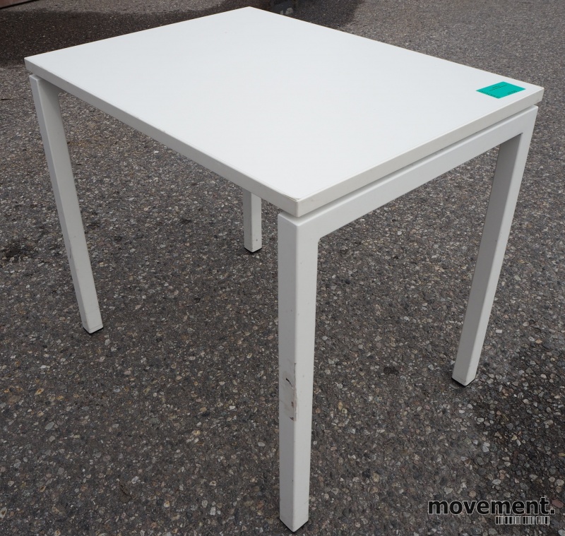 Solgt!Skrivebord i hvitt, 80x60cm, pent - 2 / 2