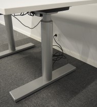 Understell for skrivebord med elektrisk hevsenk i grått fra Duba B8, passer bordplate 120x80cm, pent brukt