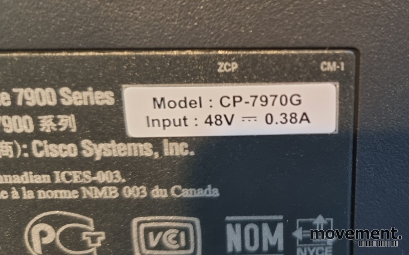 Solgt!Cisco CP-7970G IP-telefon med - 3 / 3
