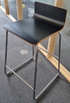 Barstol fra Ikea, modell Sebastian 63cm sittehøyde i sort / krom, pent brukt