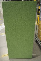 Lyddempende, akustiske plater i grønt, 60x130cm, for oppheng fra tak/himling, pent brukt