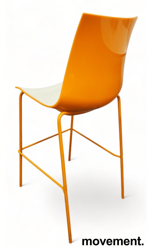 Barkrakk / barstol i orange / hvitt - 2 / 2
