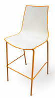 Barkrakk / barstol i orange / hvitt - 1 / 2