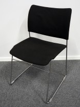 Konferansestol / stablestol i sort / krom fra Senator, modell Elios HD415, brukt