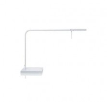 Luxo Ninety i hvitt med bordfot, LED-belysning til skrivebordet / designlampe, pent brukt