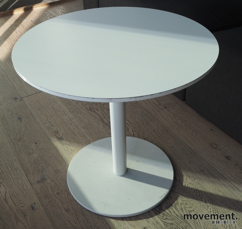 Solgt!Loungebord i hvitt, Ø=55cm, høyde