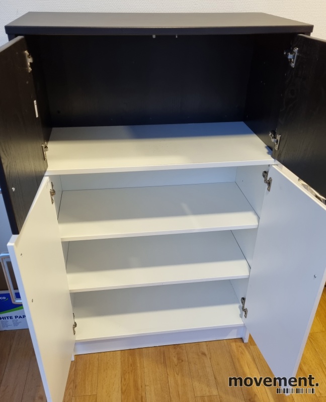 Solgt!IKEA Effektiv hvitt / brunsort skap - 2 / 2