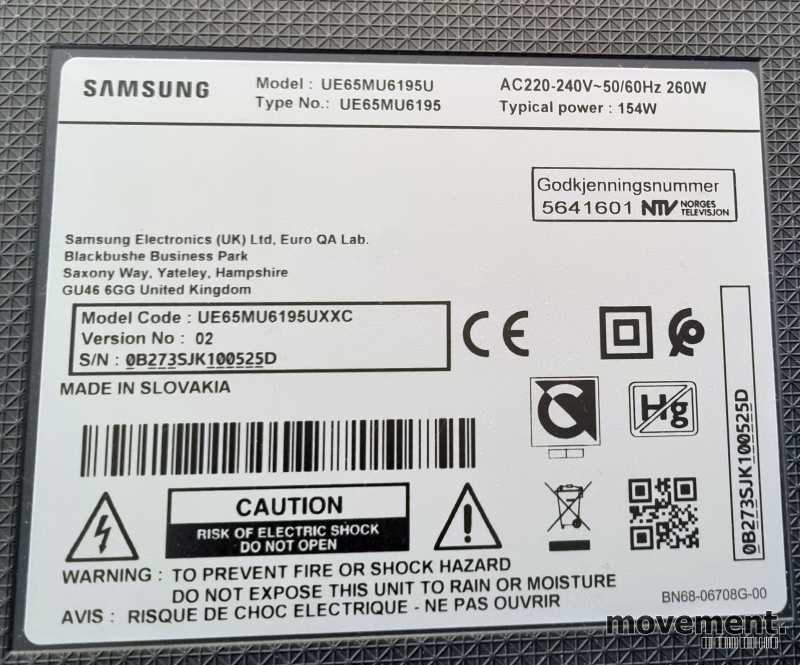 Solgt!Samsung 65 tommer 4K UHD - 2 / 2