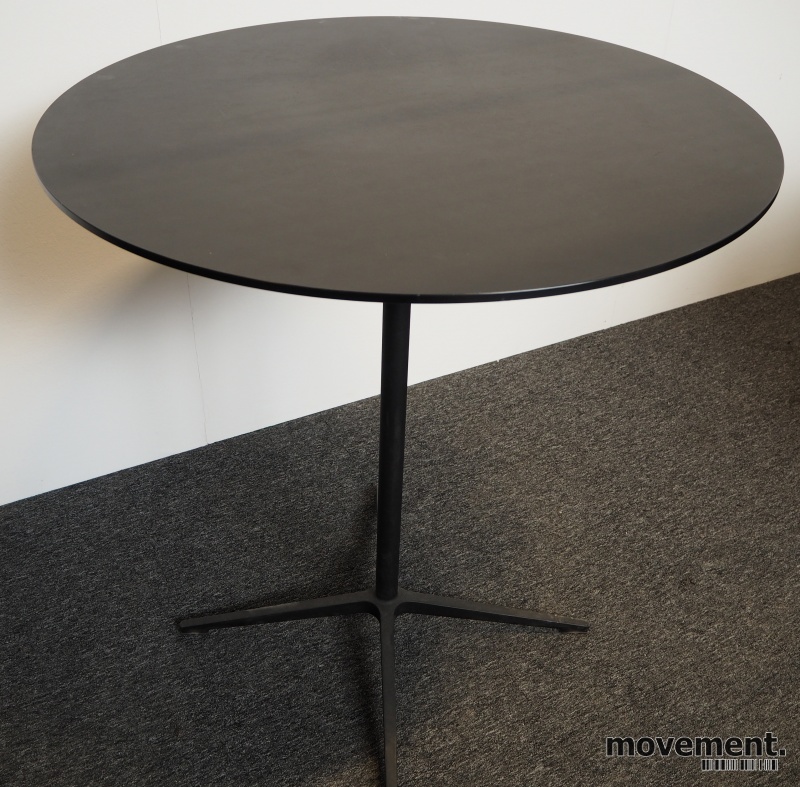 Solgt!Rundt barbord i sort linoleum / - 1 / 2