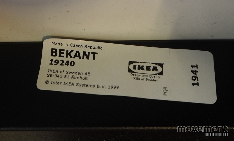 Solgt!IKEA Bekant skrivebord i hvitt med - 3 / 3