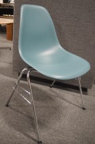 Vitra DSS konferansestol i sjøgrønt / krom, Design: Charles & Ray Eames, pent brukt