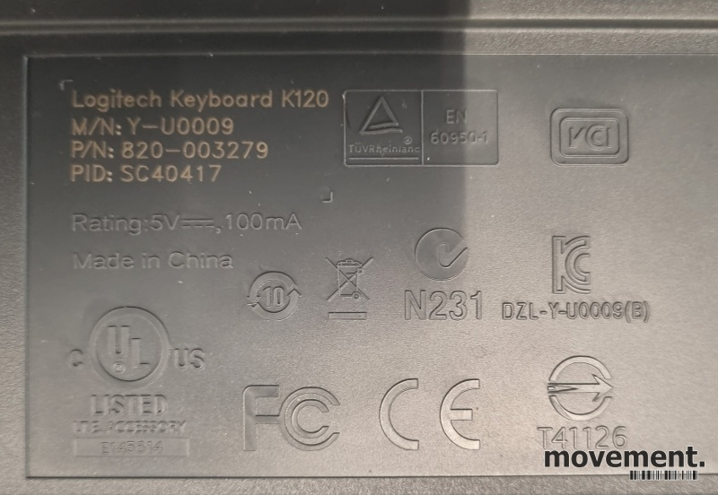 Solgt!Logitech K120 USB-tastatur, pent - 2 / 4