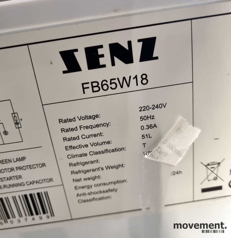 Solgt!Liten fryseboks, SENZ FB65W18, kun - 3 / 3