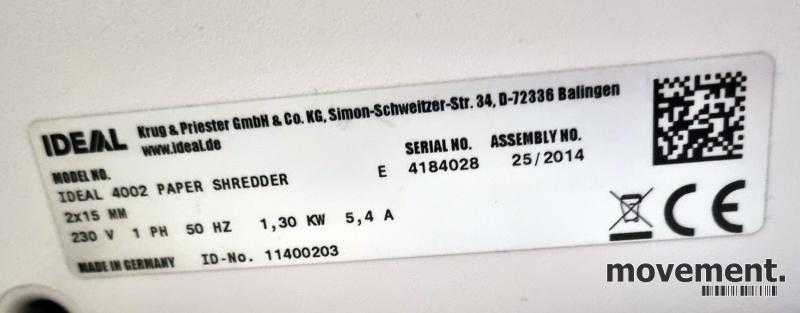 Solgt!Profesjonell P5 makuleringsmaskin - 4 / 4