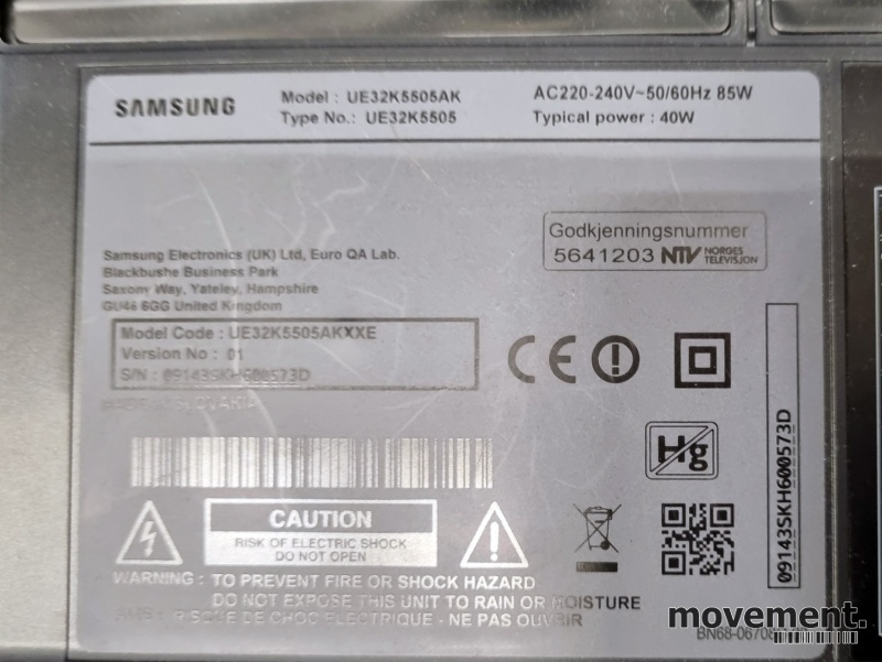 Solgt!Samsung 32toms LED-TV UE32K5505AK, - 2 / 2