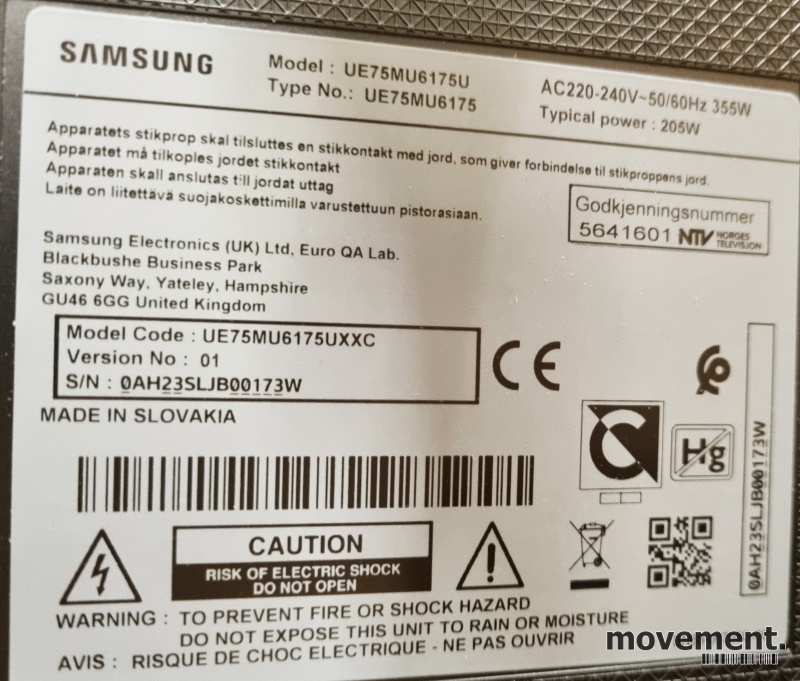 Solgt!Samsung 75toms Smart TV 75toms 4K - 2 / 3