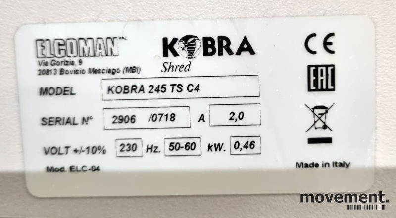 Solgt!Makuleringsmaskin KOBRA 245TS C4, - 3 / 3