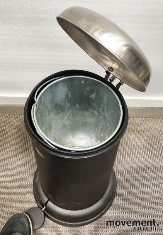 Solgt!Vipp pedalbøtte i sort, høyde 51cm, - 2 / 2