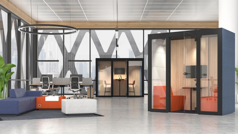 Lydisolert stillerom / møterom i